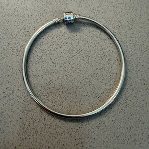 Pandora Silver Bracelet with Blue Charm